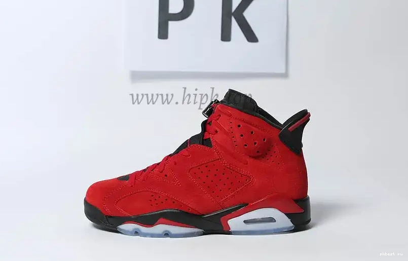 SHIP Jordan TO PK 6 MATERIALS GOD Black Red Retro RETAIL READY 0624